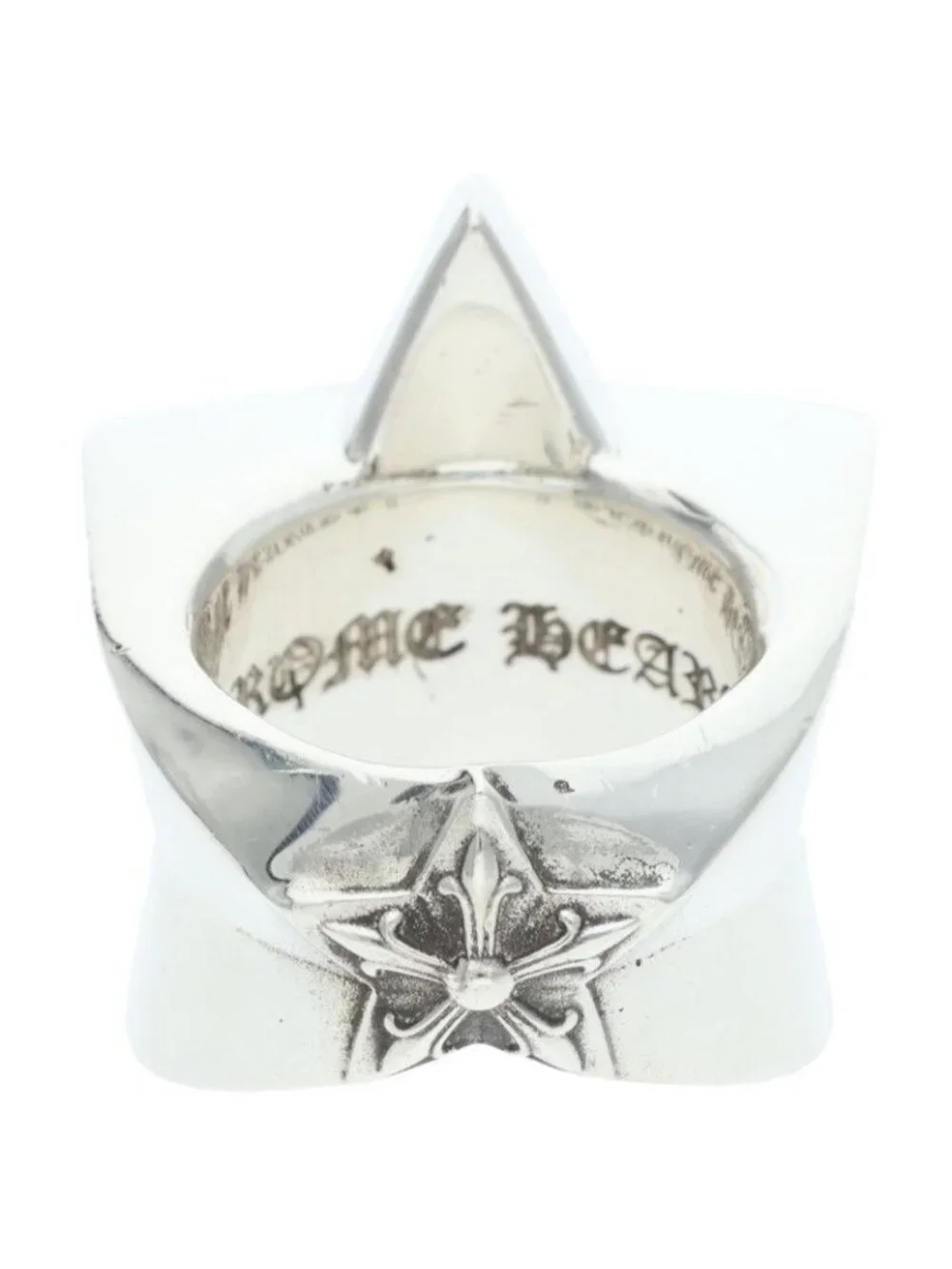 Chrome Hearts Str Large Star Silver Ring